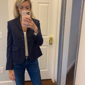 Rag & Bone Blue Plaid Blazer